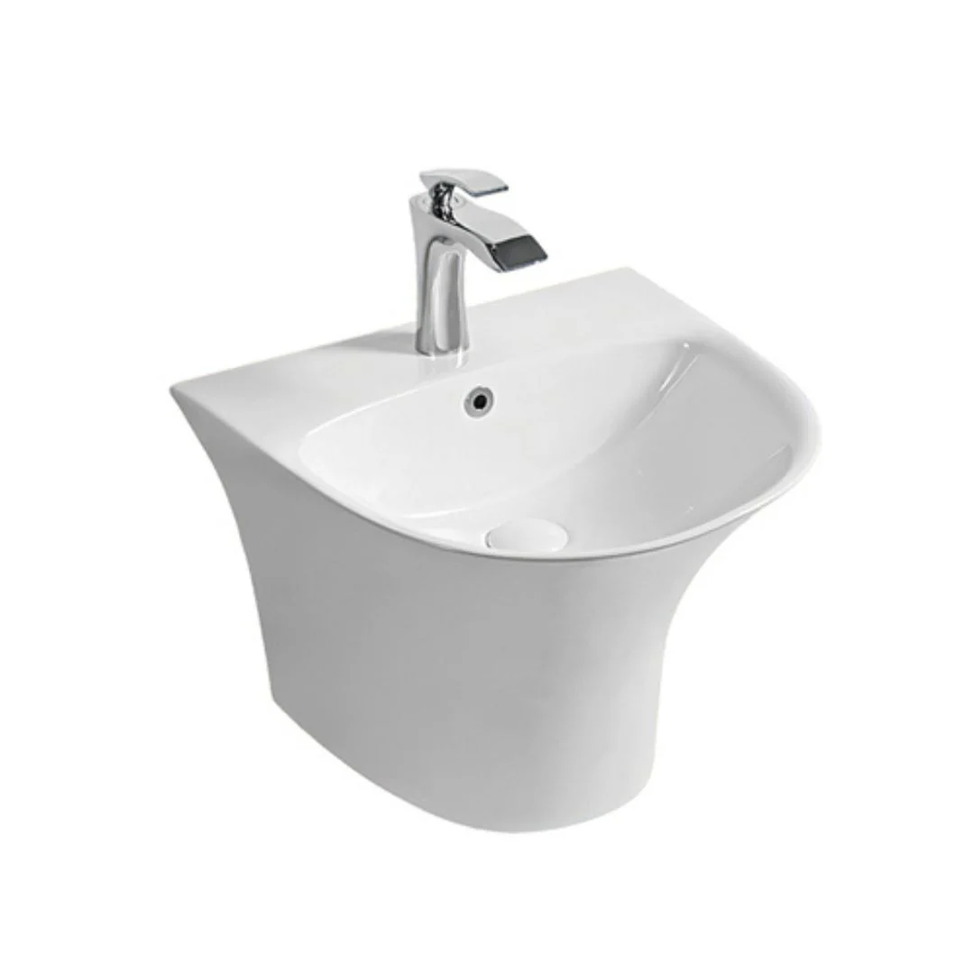 Ivory Wall-Mounted Basin White - Image 2