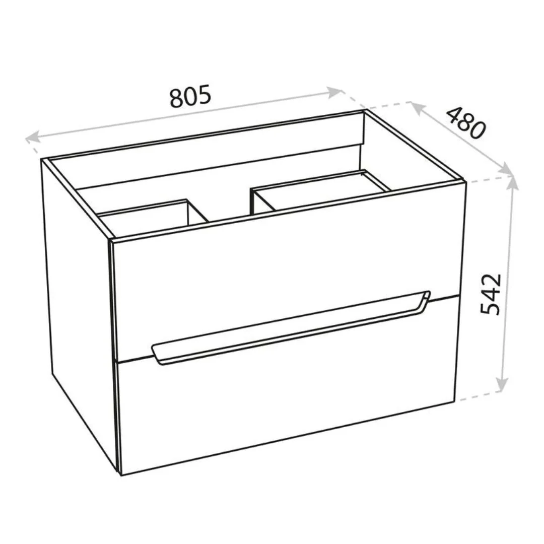 Knox White & Black Vanity Unit & Kansas Basin - Image 10