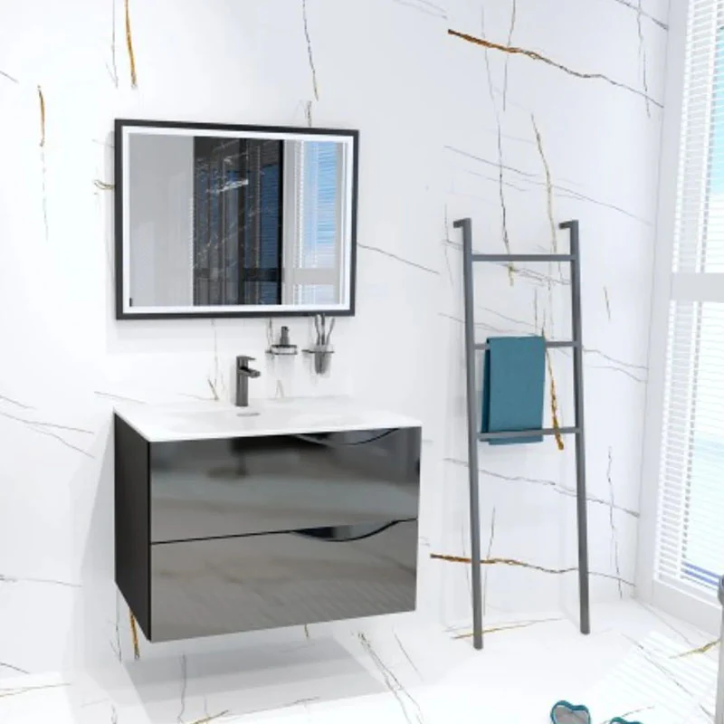 Archer Gloss Black Vanity Unit & Basin