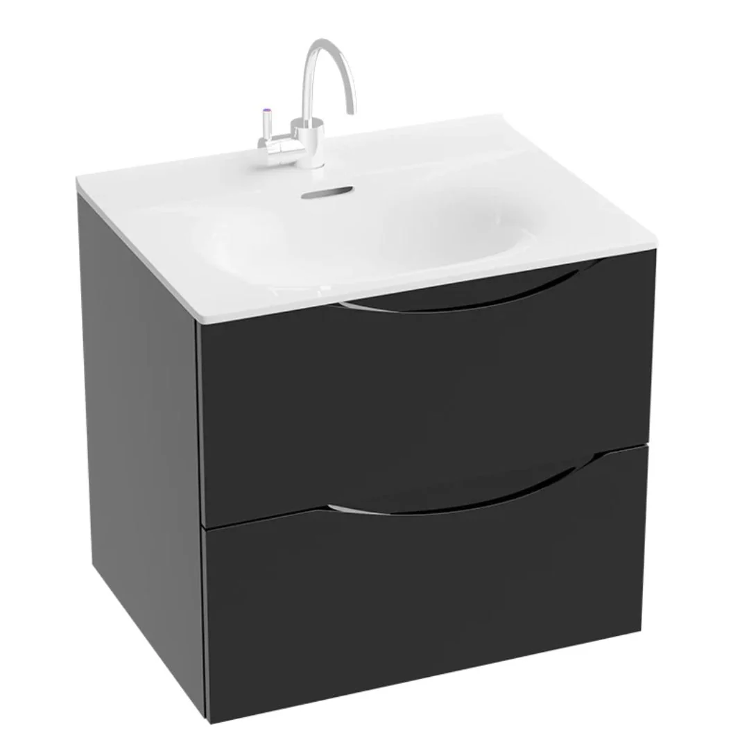 Archer Gloss Black Vanity Unit & Basin - Image 2