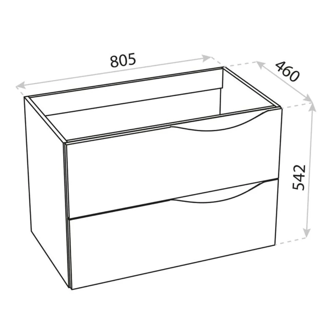 Archer Gloss Black Vanity Unit & Basin - Image 9