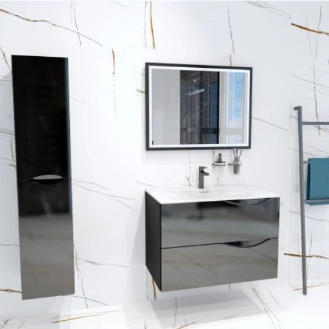 colourado Tall Unit Gloss Black - Image 2