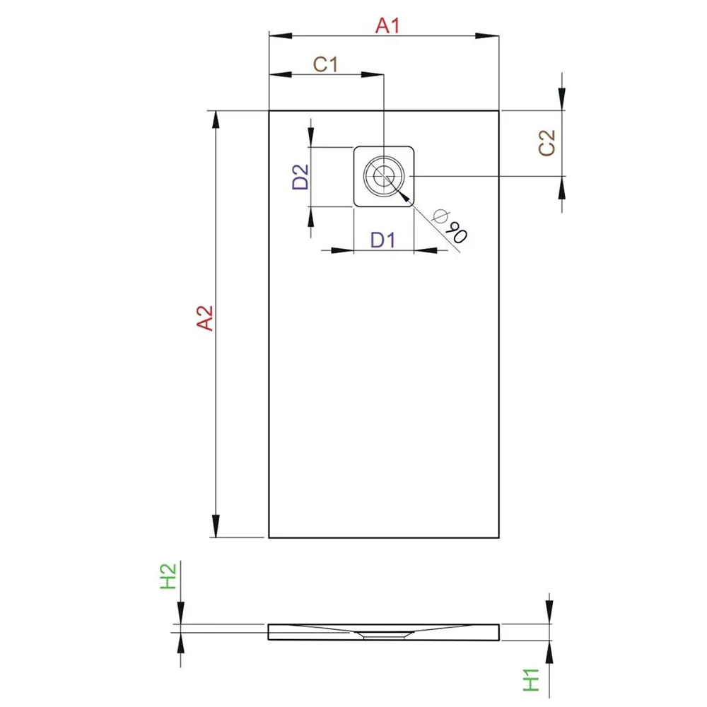 Kyntos F - Anthracite Slate Shower Tray - Image 5