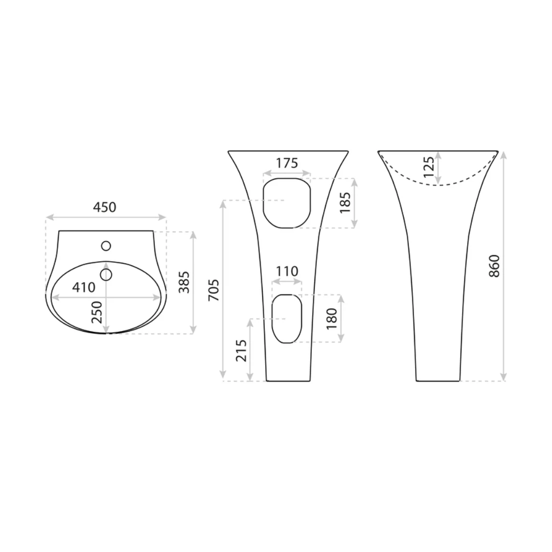 Lavandino Freestanding Basin - Image 3