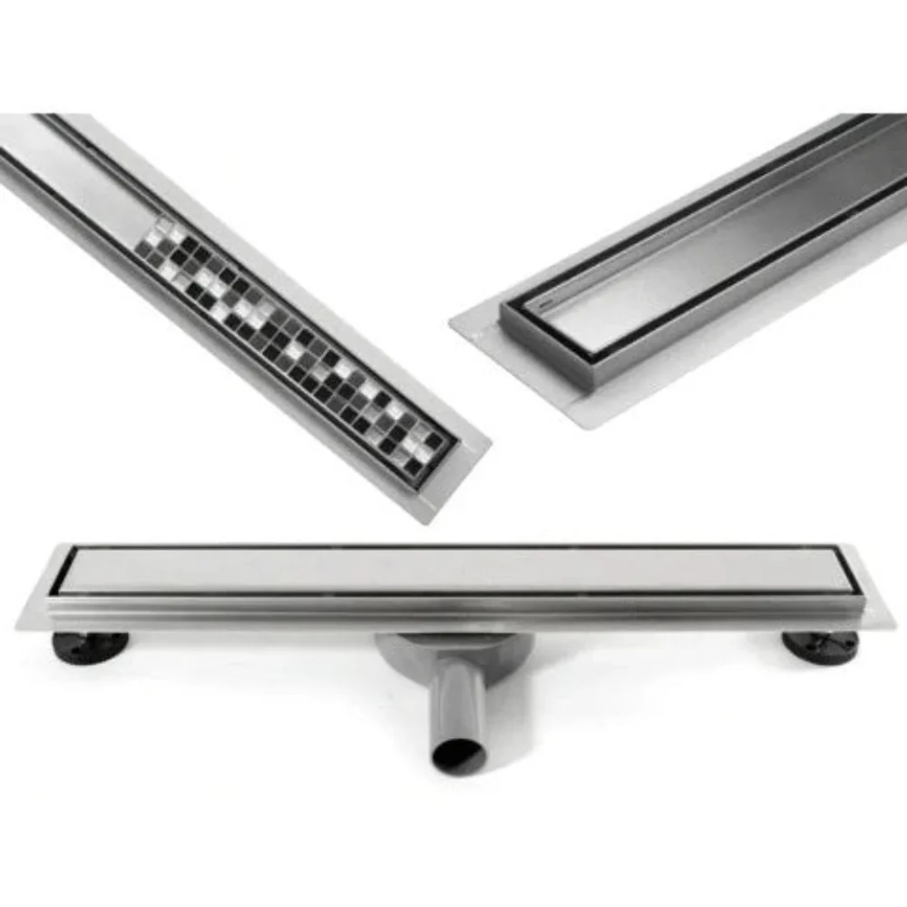 Brushed Chrome Linear Shower Drain - Image 2