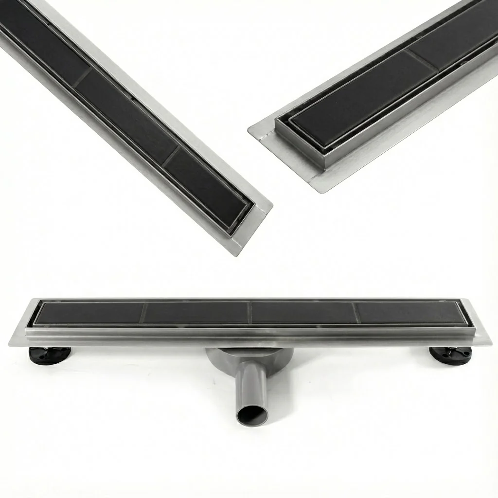 Brushed Chrome Linear Shower Drain - Image 4