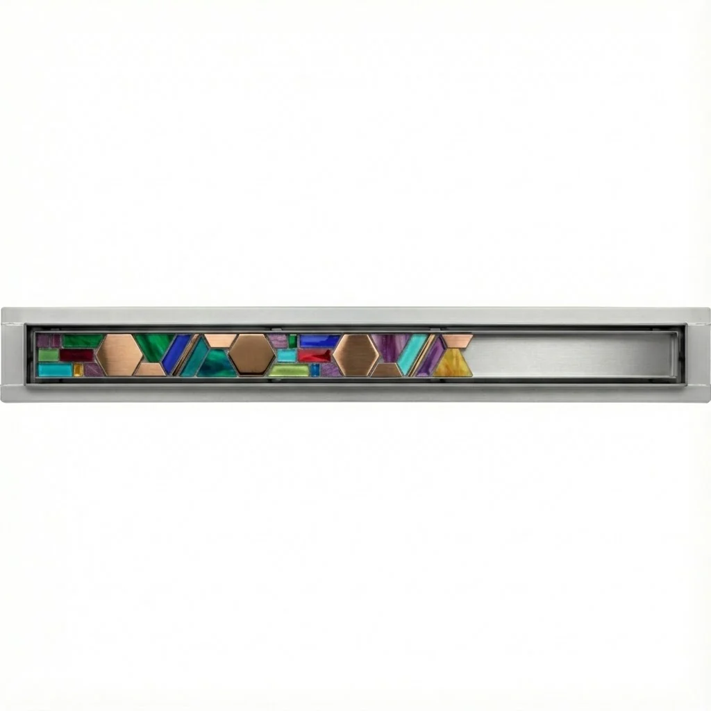 Brushed Chrome Linear Shower Drain - Image 5