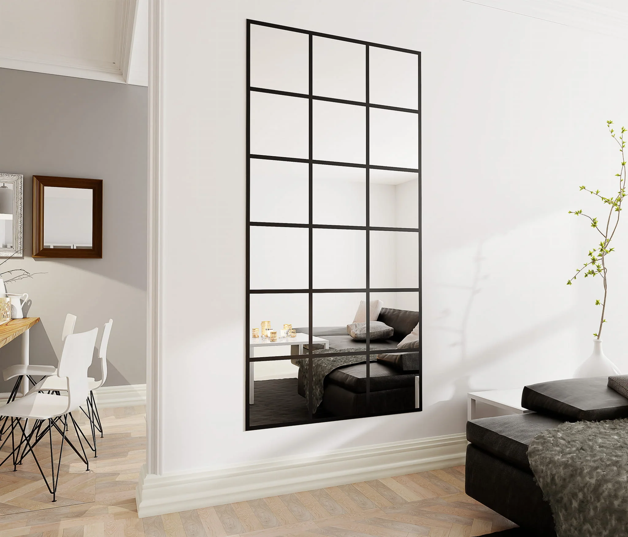 Loft Mirror Black Bars