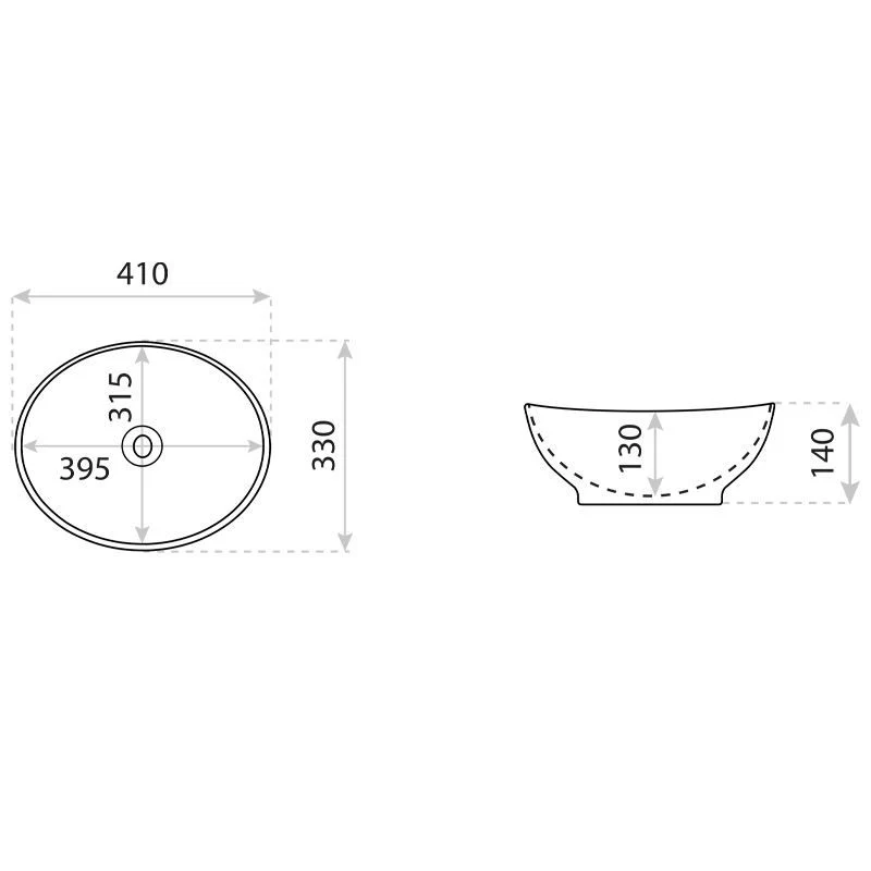 Luna Countertop Washbasin - White - Image 4