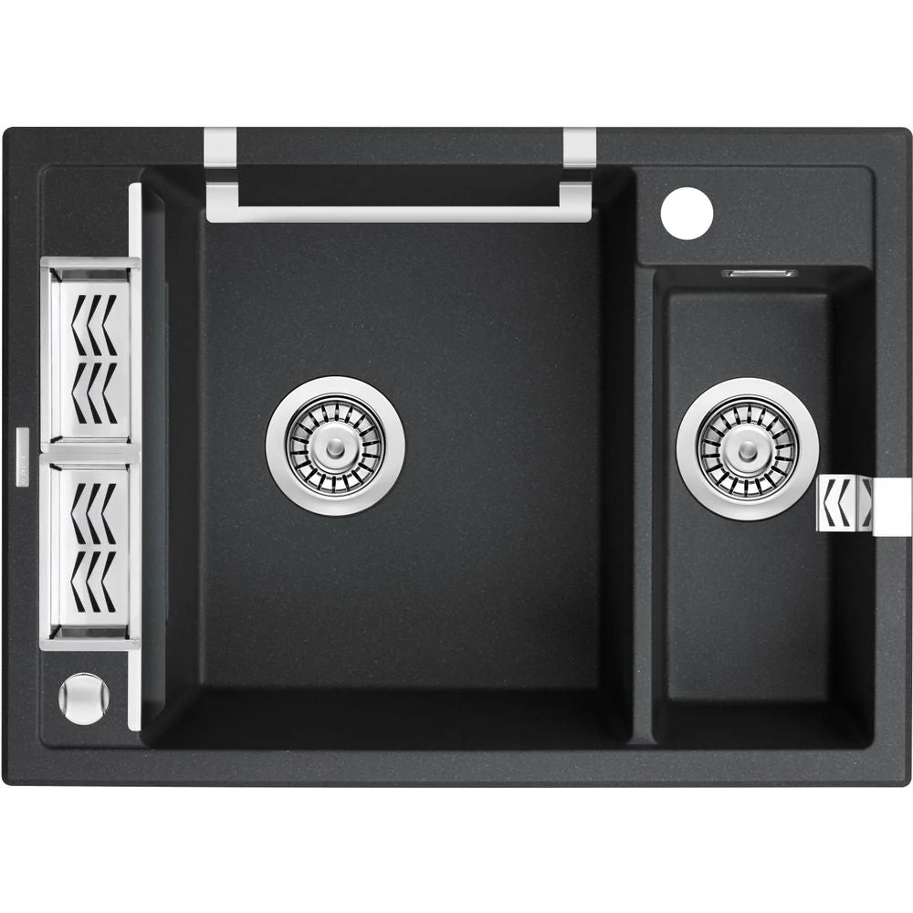 Magnetic granite sink, 1.5-bowl - 670x700mm - Image 3