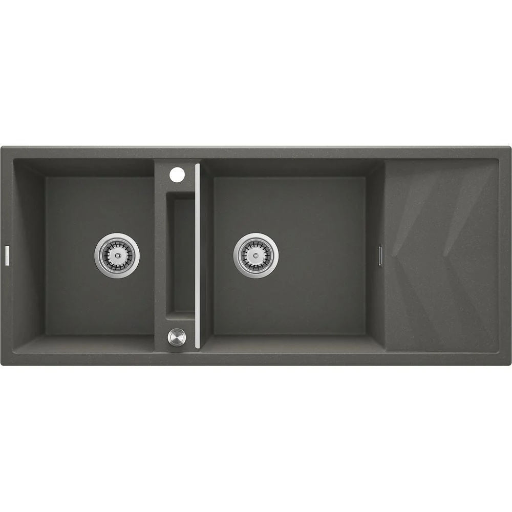 Magnetic granite sink, 2-bowl with drainer - 1140x900mm - Image 8