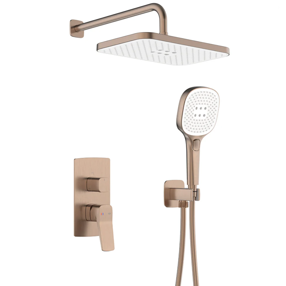 Malaga Wall-Mounted Concealed Shower Mixer with Handset - Image 10