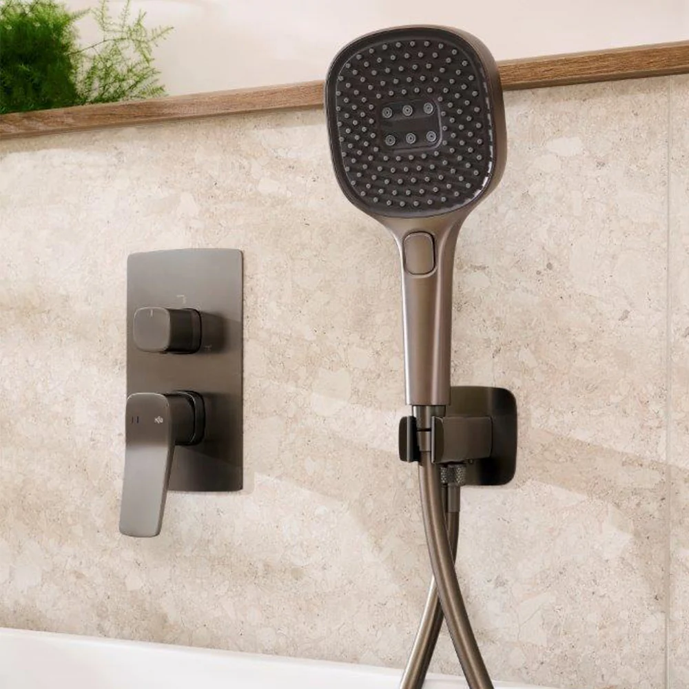 Malaga Wall-Mounted Concealed Shower Mixer with Handset - Image 2