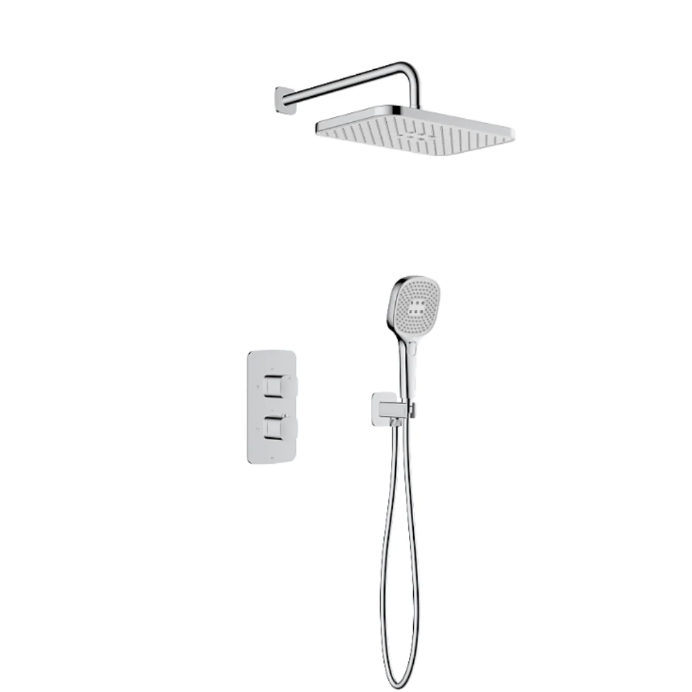 Malaga Concealed Thermostatic Rainshower Set