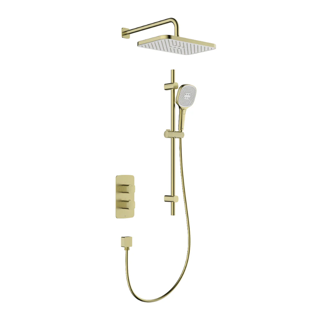 Malaga Concealed Thermostatic Rainshower Set with Sliding Rail - Image 3
