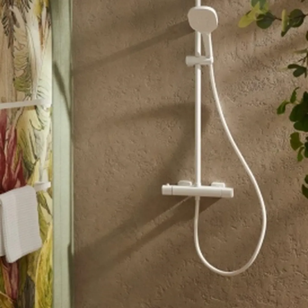 Malaga T-Bar Thermostatic Rain Shower Set – Adjustable Overhead & Hand Shower - Image 6