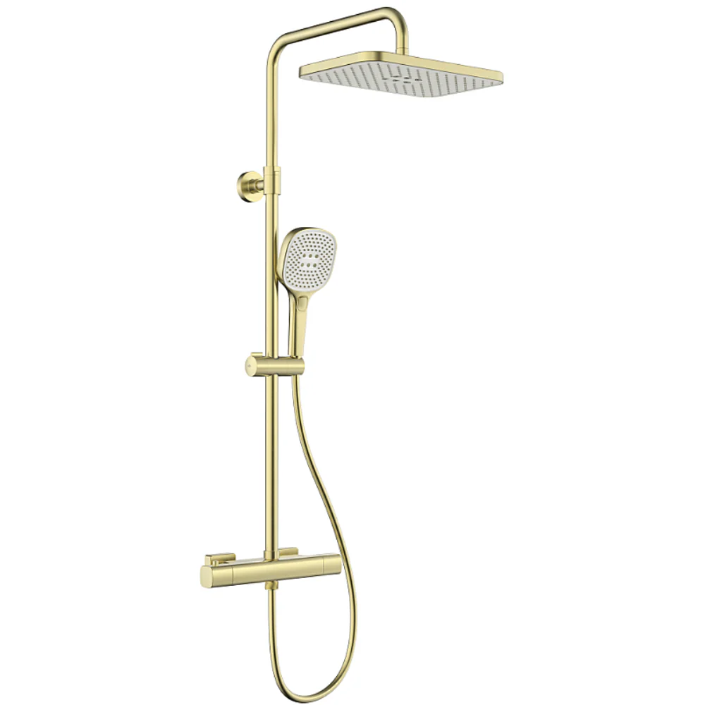 Malaga T-Bar Thermostatic Rain Shower Set – Adjustable Overhead & Hand Shower - Image 7
