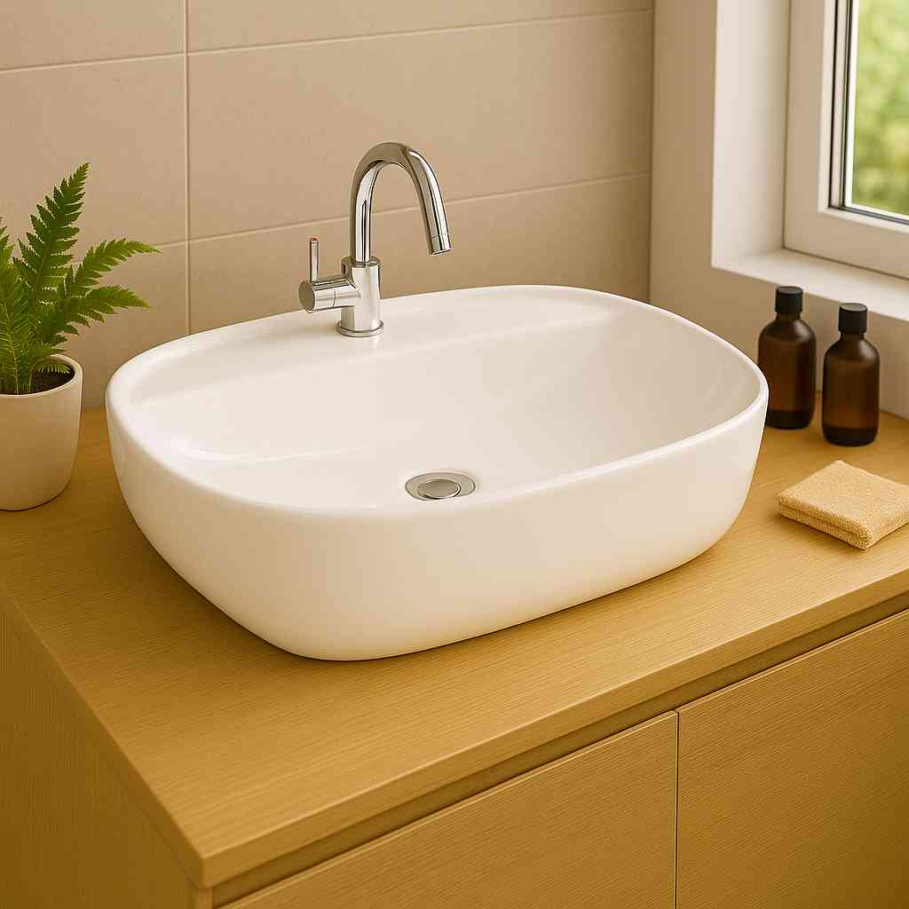 Pereya Countertop Washbasin - White