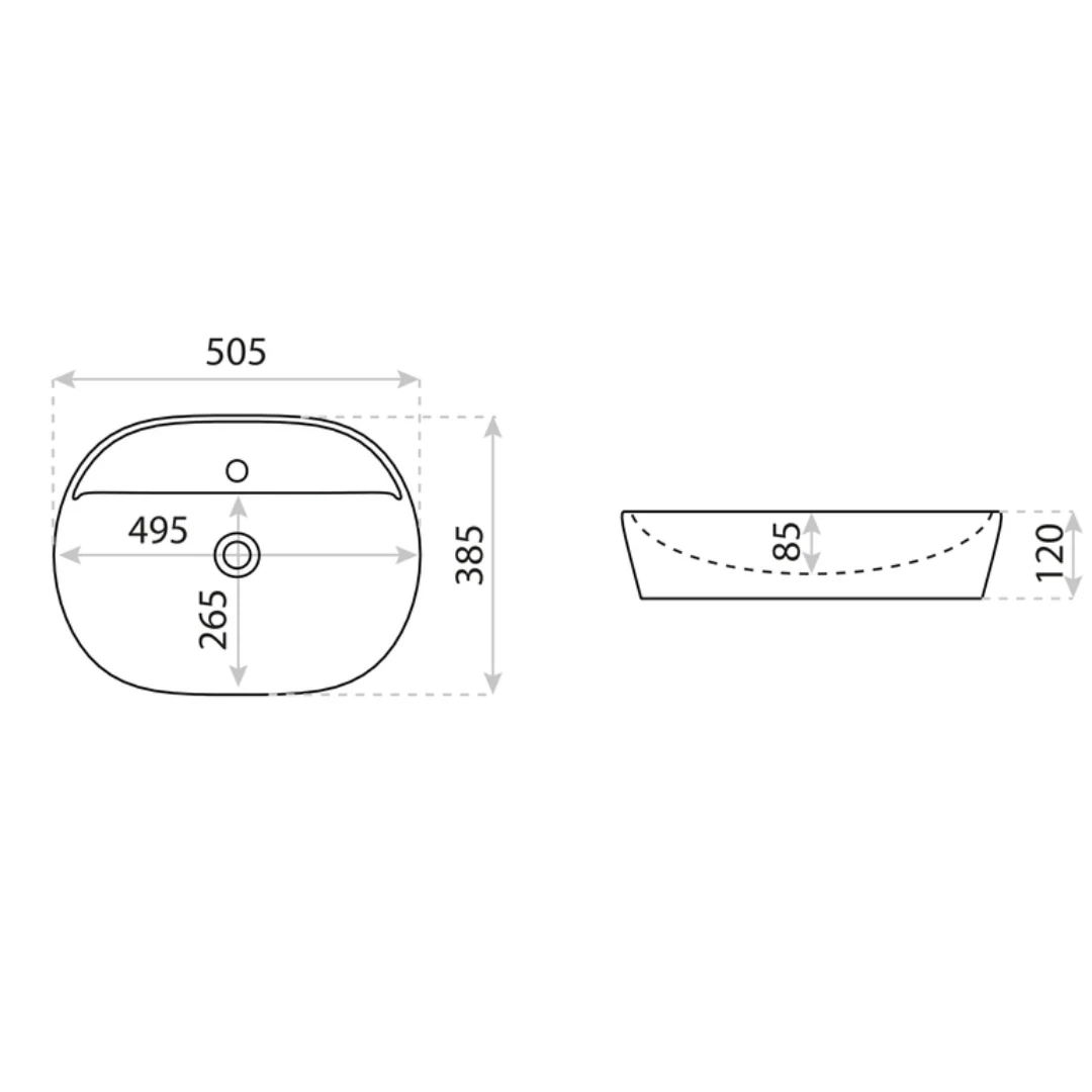 Pereya Countertop Washbasin - White - Image 3
