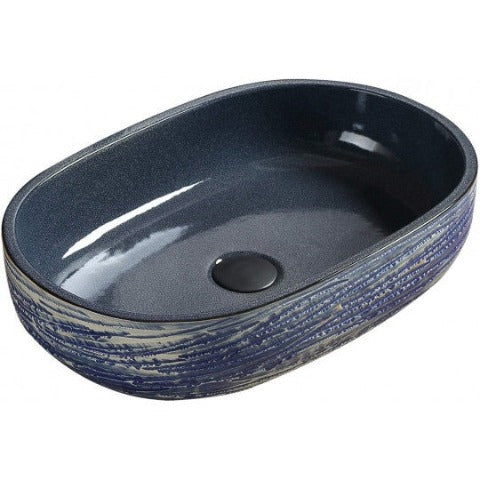 Alita Countertop Washbasin - Blue - Image 2
