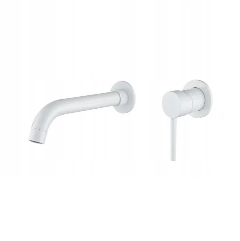 Alma White Wall Mounted Basin Tap
