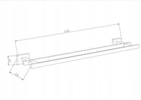 Arno Double Towel Rail - Image 6