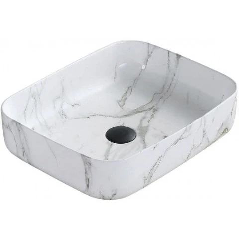 Carla Countertop Washbasin - Medium Marble Effect