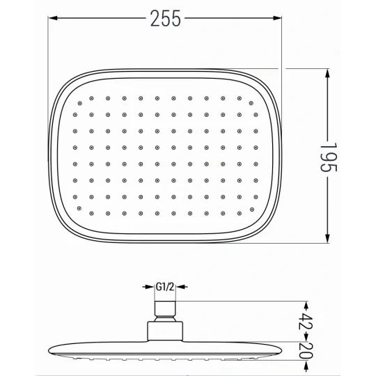 D-49 Head Shower 255x195mm - Image 5