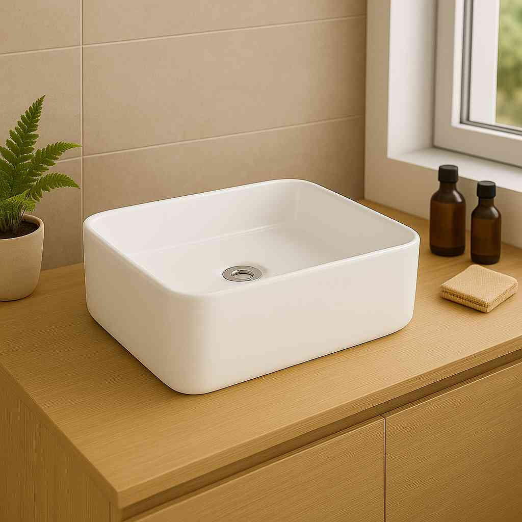Luneza Grande Countertop Washbasin - White