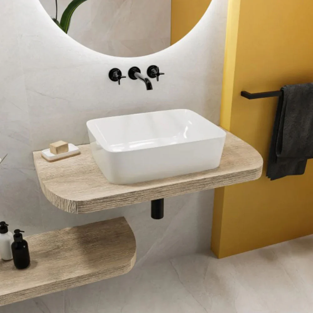 Luneza Grande Countertop Washbasin - White - Image 3
