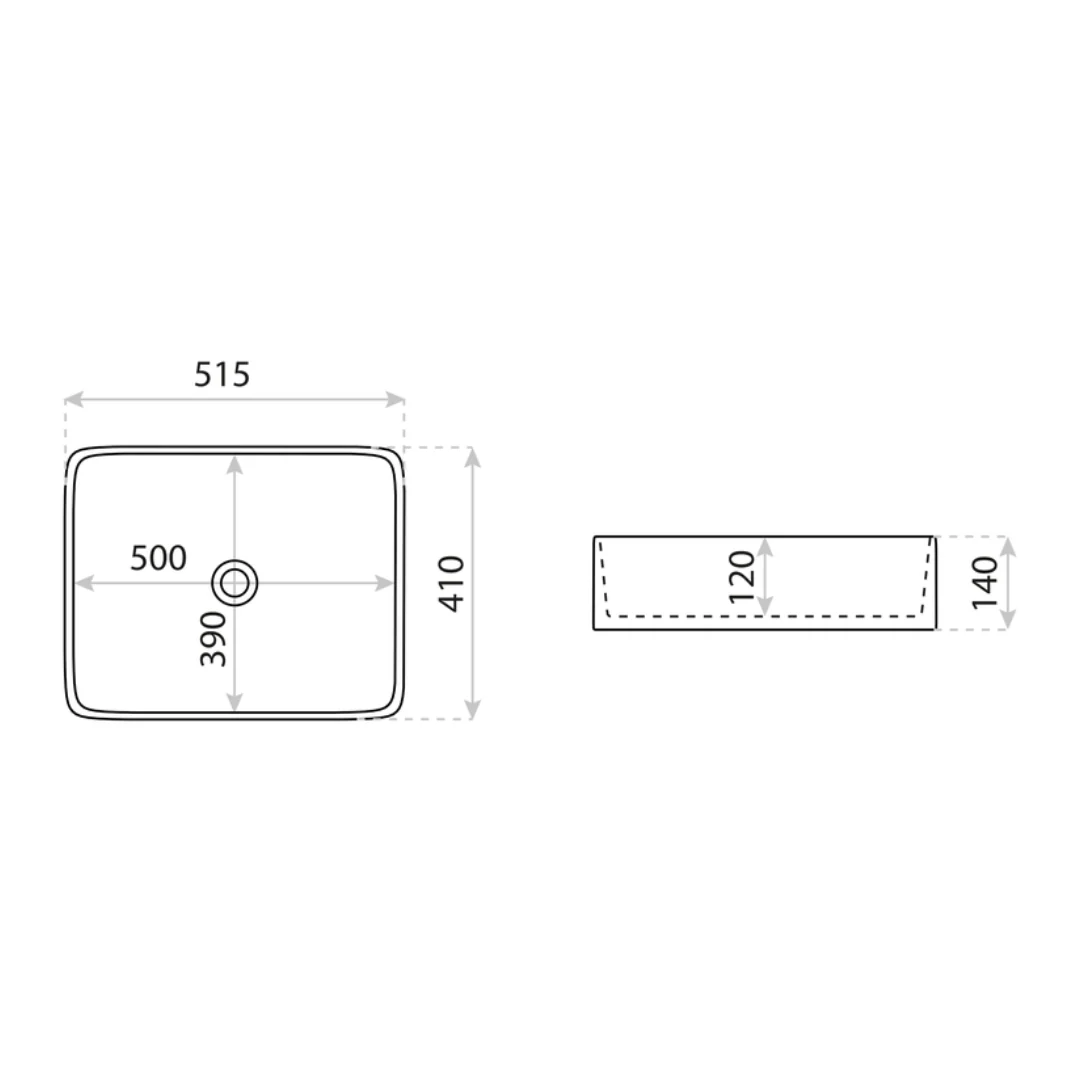 Luneza Grande Countertop Washbasin - White - Image 4