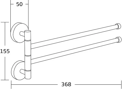 Double Rotating Towel Rail - Image 4