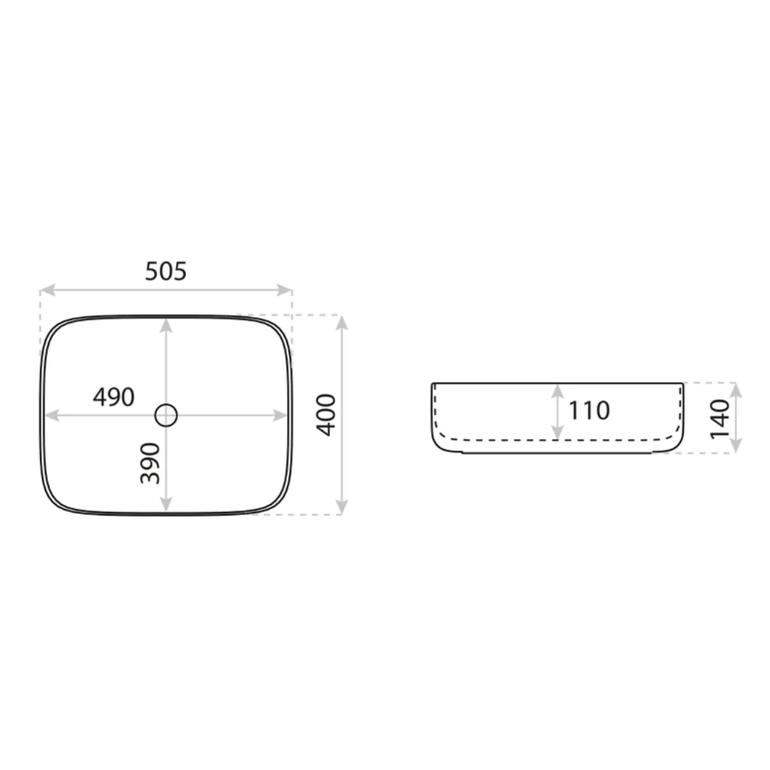 Galera Gold/White Countertop Washbasin - Image 3