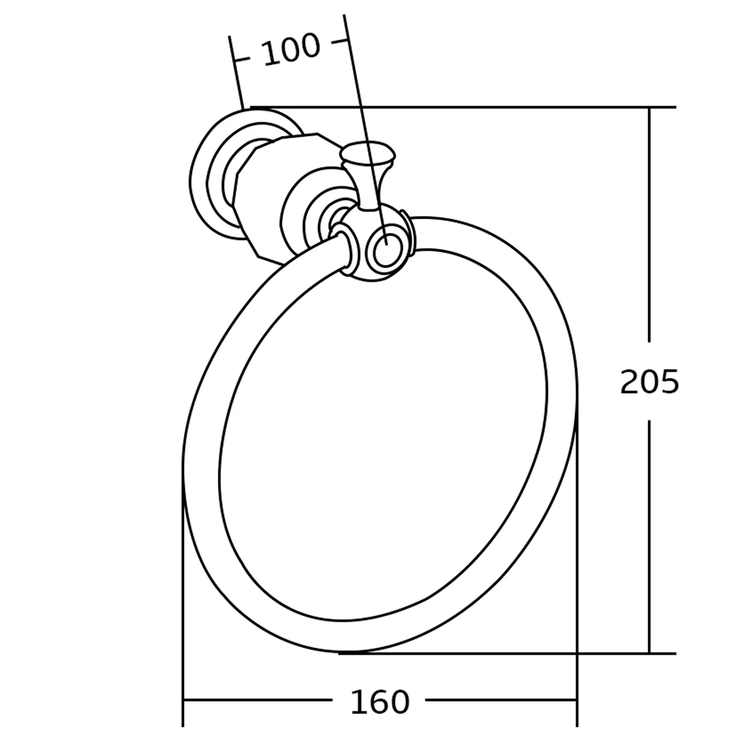 Estela Single Round Towel Ring - Image 4
