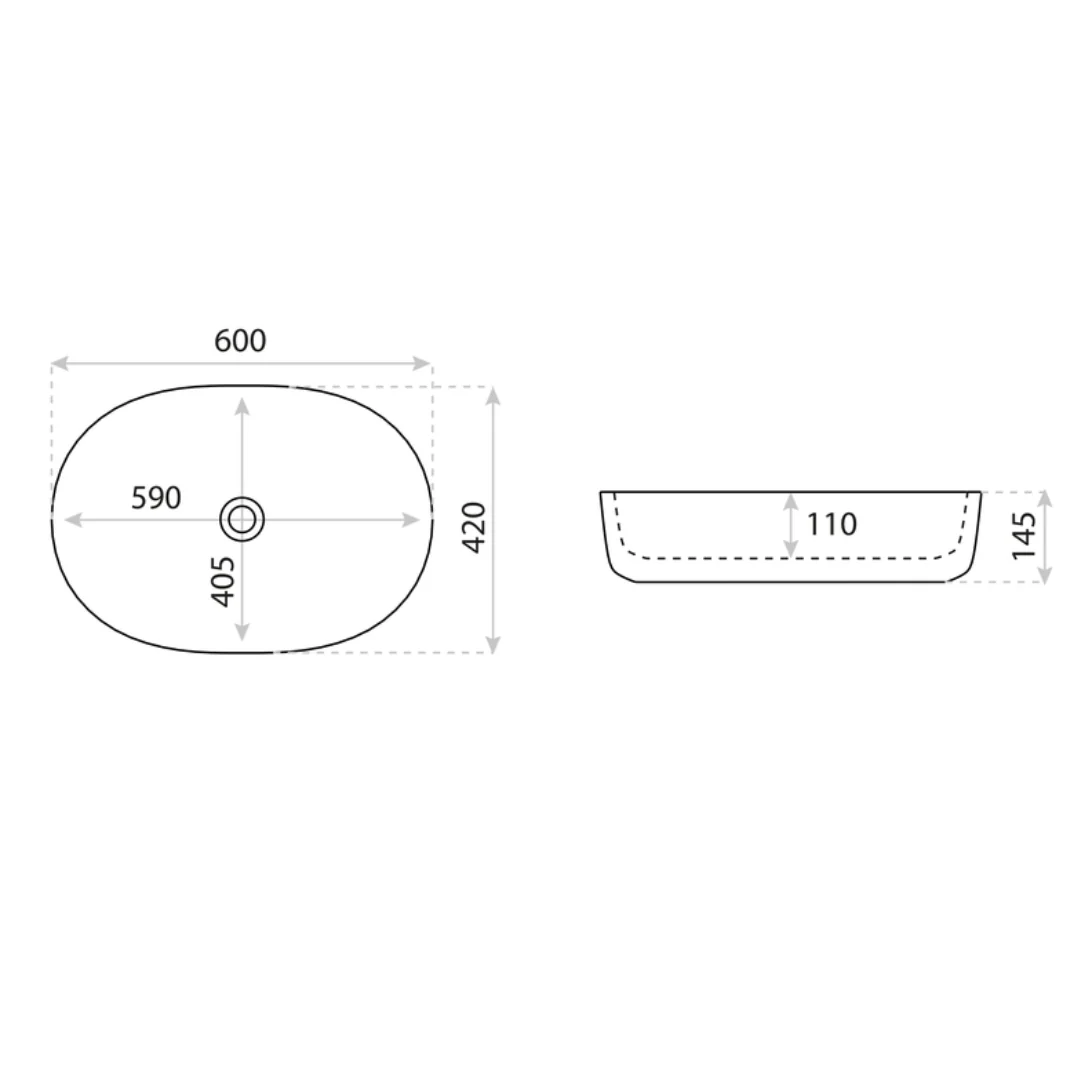 Verso Countertop Washbasin - White - Image 4