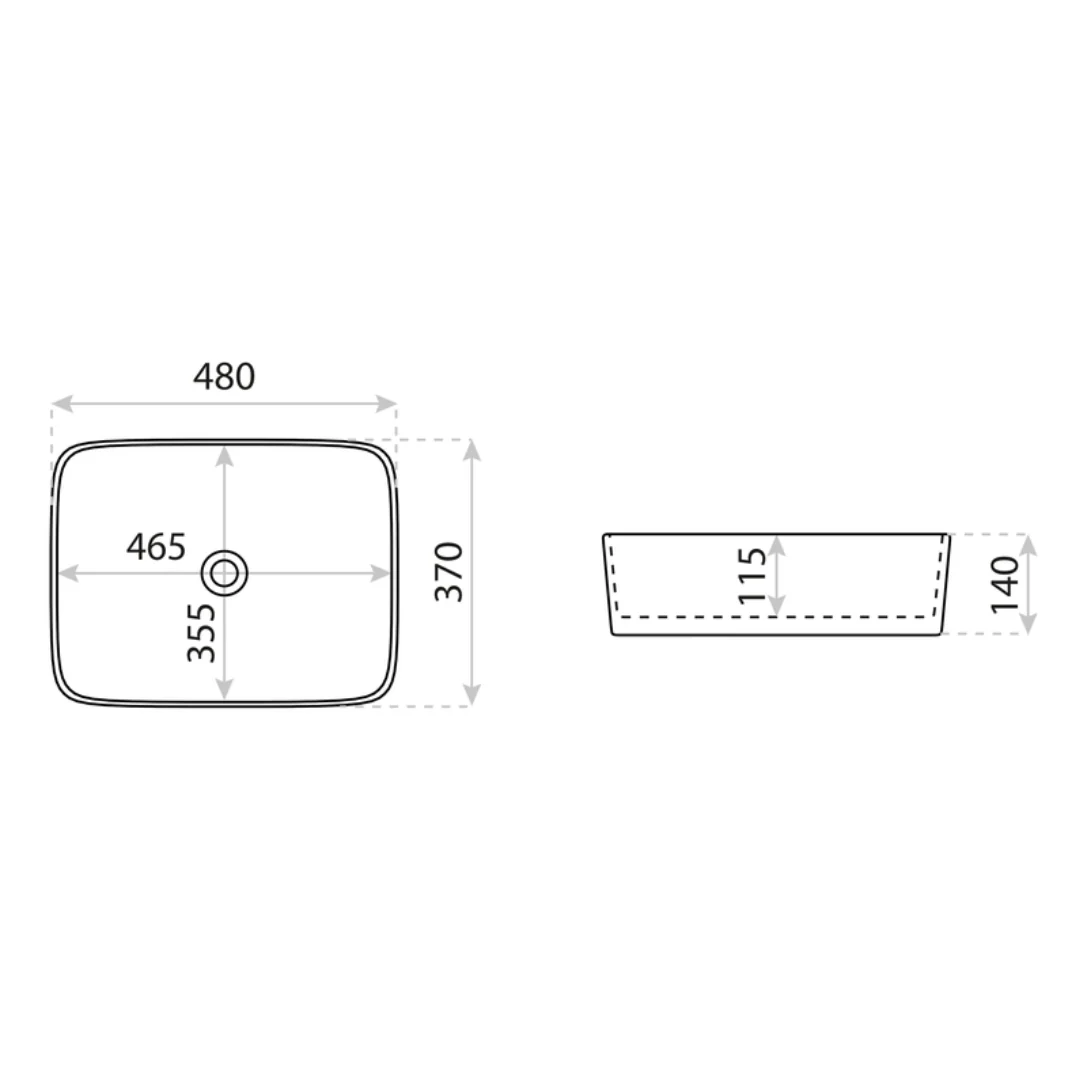 Luneza Countertop Washbasin - White - Image 3