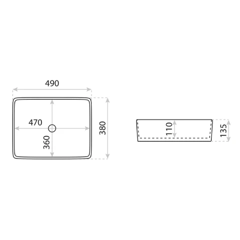 Alegranza Countertop Washbasin - Matte Black - Image 3