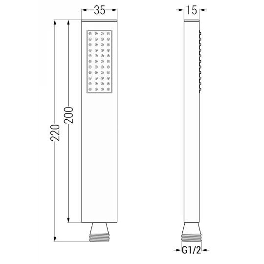 R-02 1-Function Shower Handle - Image 7