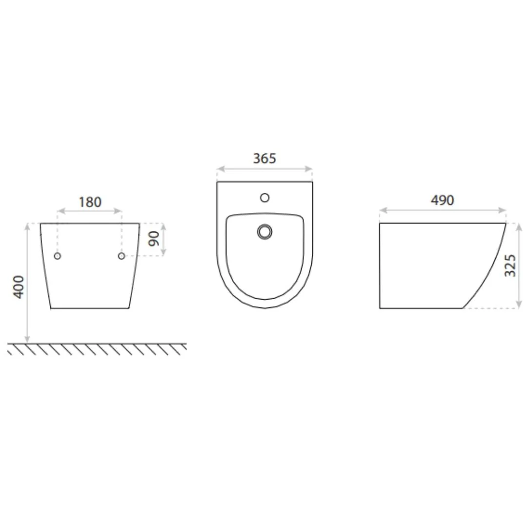 Sinto Hanging Black Bidet - Image 3