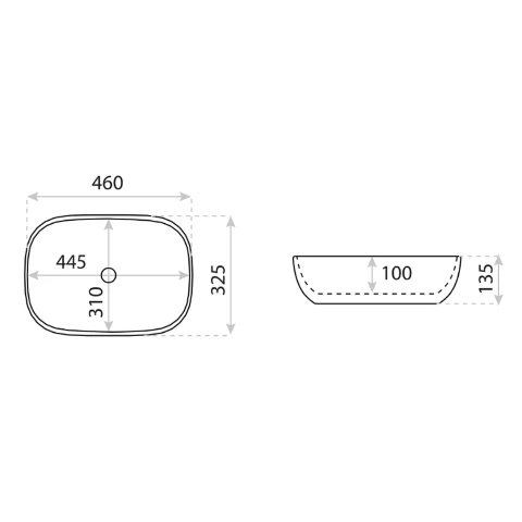Costa Countertop Washbasin - White - Image 4