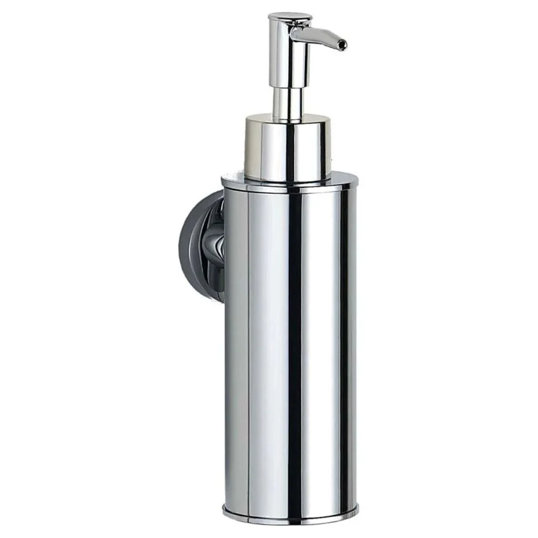 Round Hanging Soap Dispenser - Chrome