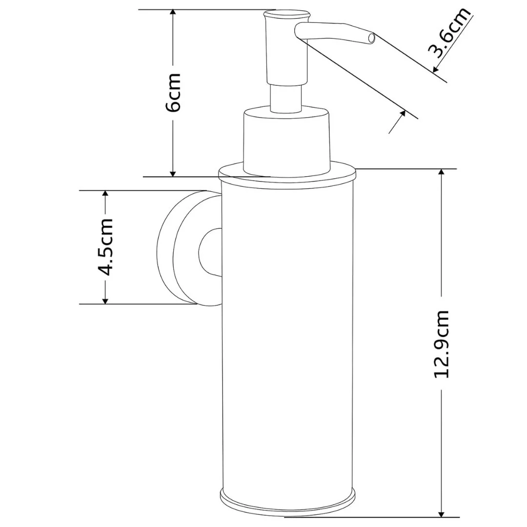 Round Hanging Soap Dispenser - Chrome - Image 2