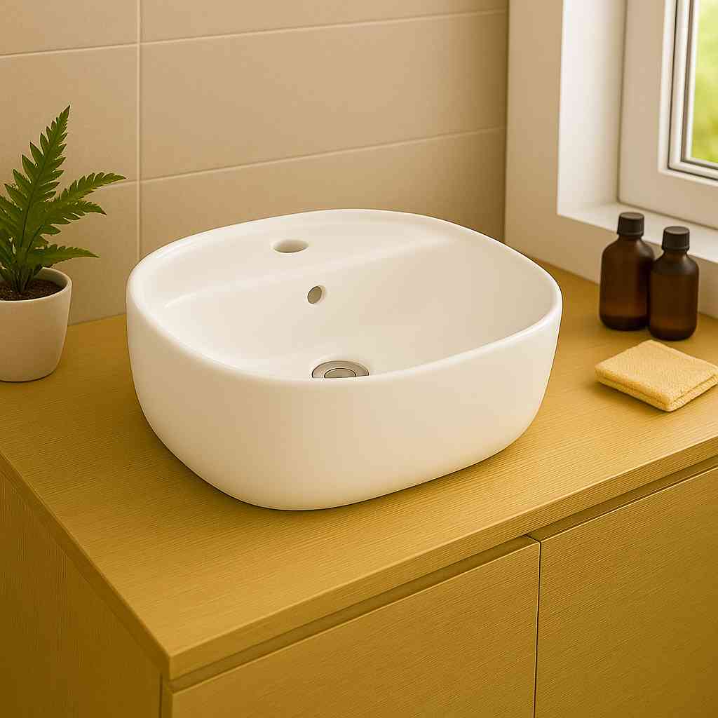 Pereya Mini Countertop Washbasin - White