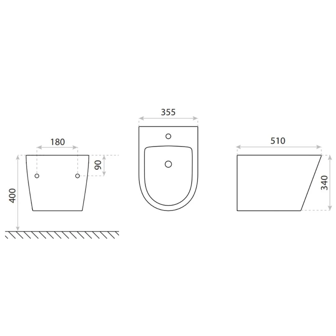 Galve Hanging Black Bidet - Image 3
