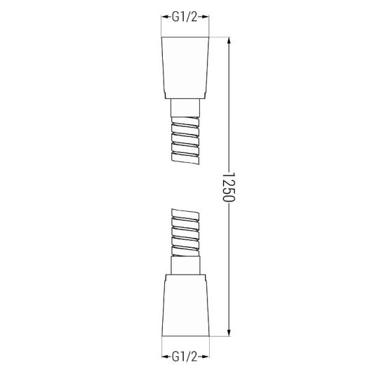 Stainless Steel Shower Hose 1250mm - Image 4