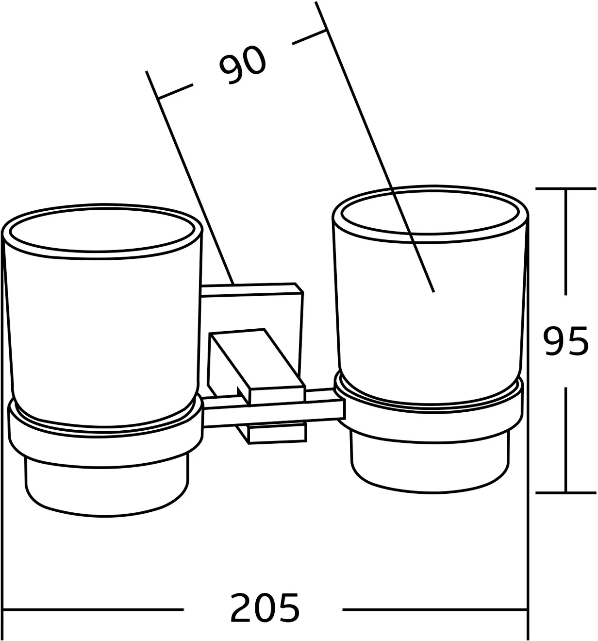 Vane Double Cup For Toothbrushes - Image 2