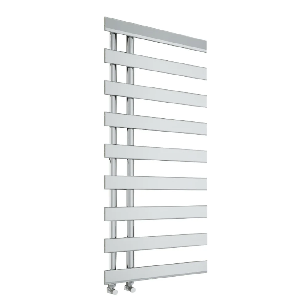 Milton Designer Offset Towel Radiator – Brushed Brass or Chrome - Image 2