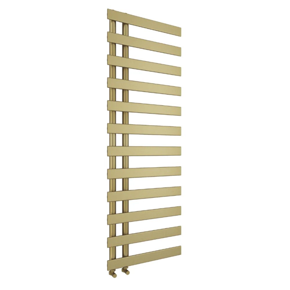 Milton Designer Offset Towel Radiator – Brushed Brass or Chrome - Image 3