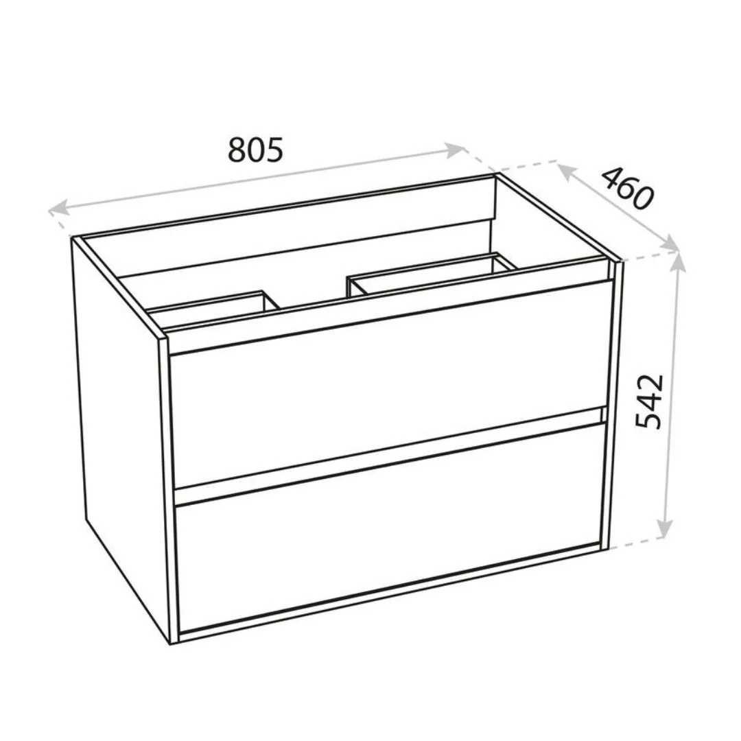 Finn Wood Black Vanity Unit & Countertop - Image 5