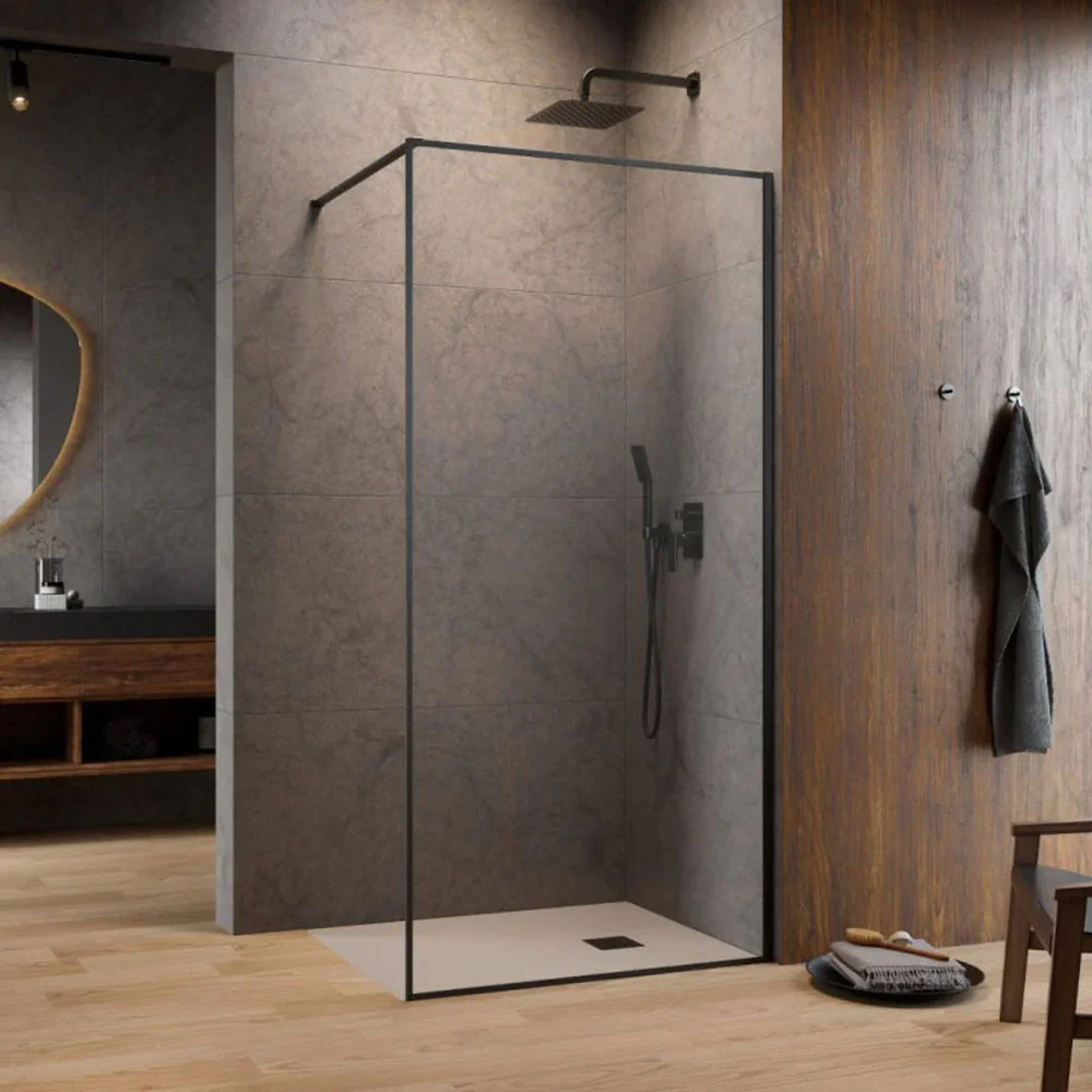 Modo F II Wetroom Screen - Brushed Gunmetal